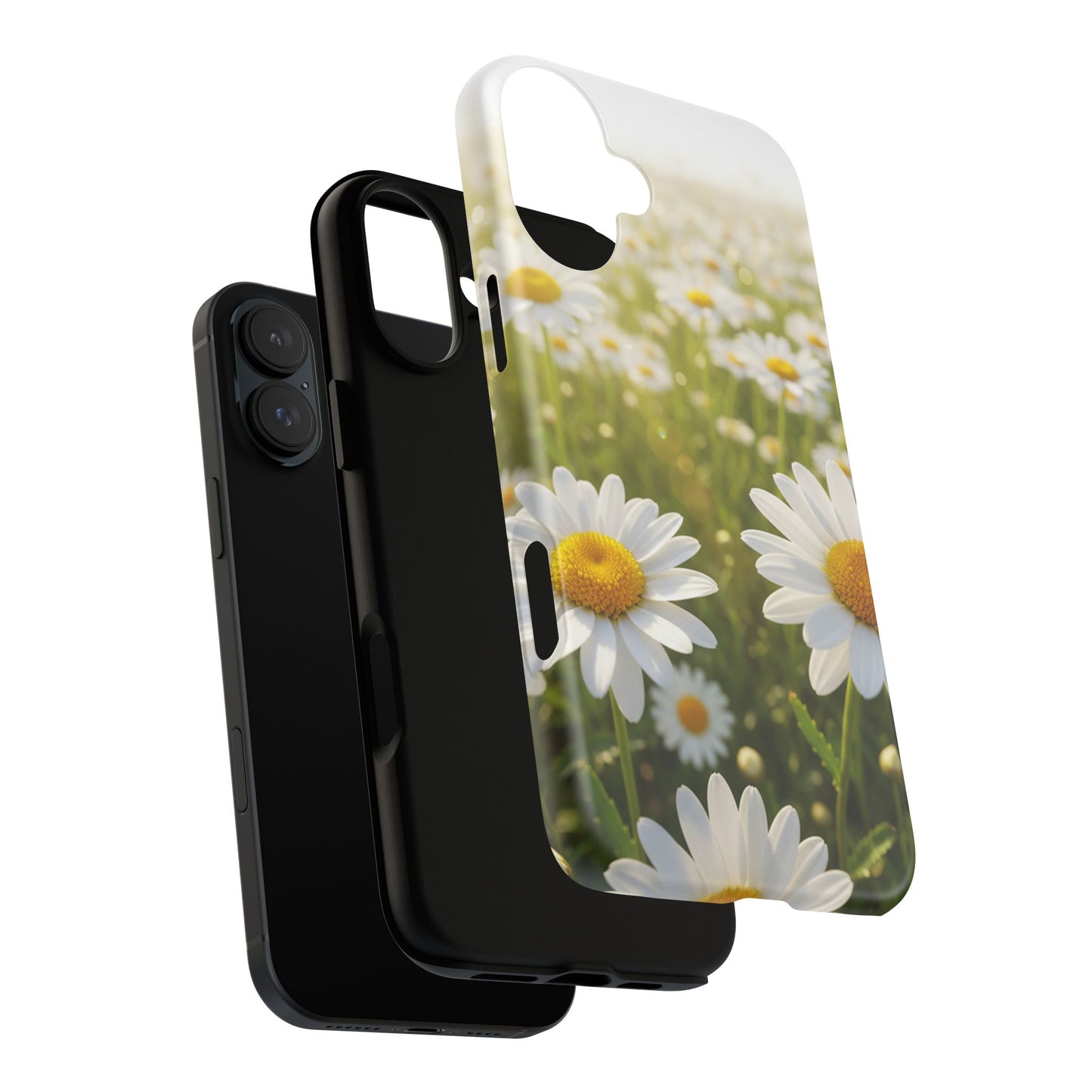 Daisy Phone Case – Floral Spring Field Tough Protective Case (iPhone, Samsung, Pixel)