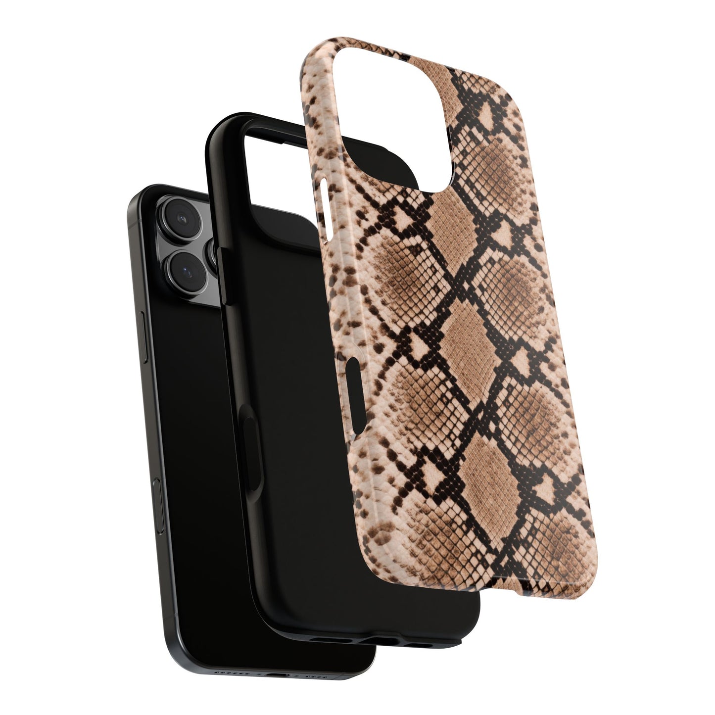 Snake Print Phone Case – Brown Python Pattern Slim Protective Cover for Iphone, Samsung Galaxy and Pixel