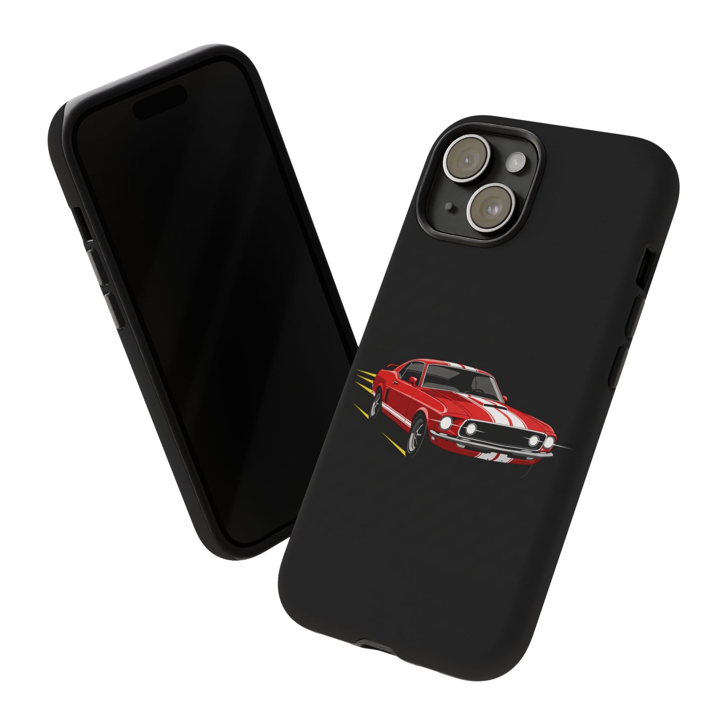 Red Muscle Car Phone Case – Classic Car Racing Tough Protective Case