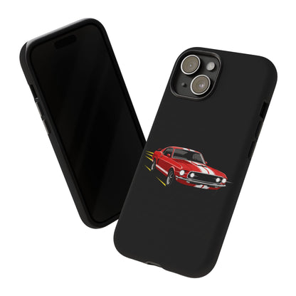 Red Muscle Car Phone Case – Classic Car Racing Tough Protective Case