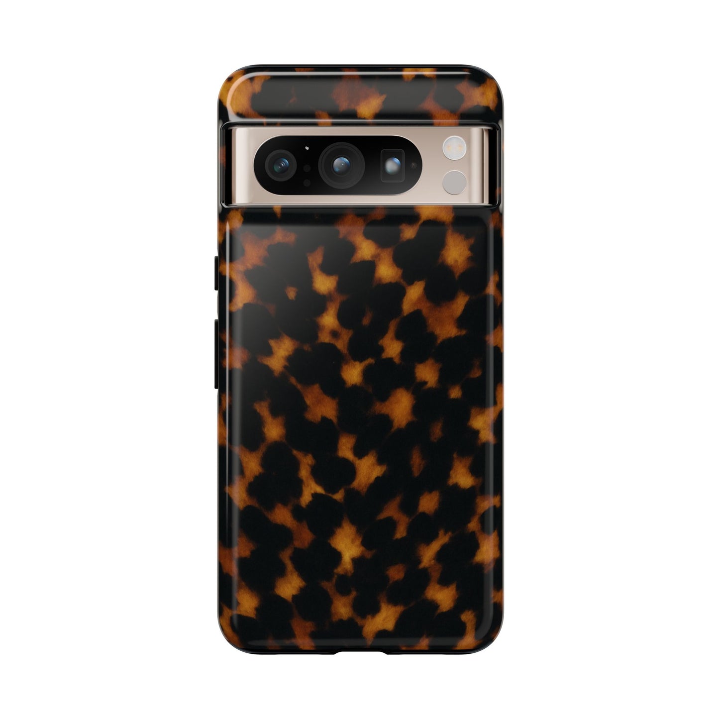 Tortoiseshell Pattern Tough Phone Case | Classic Leopard-Style Protective Cover