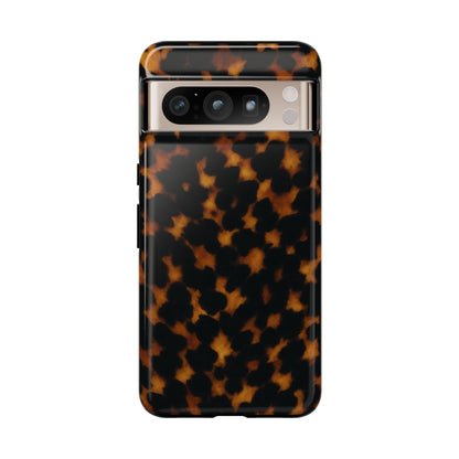Tortoiseshell Pattern Tough Phone Case | Classic Leopard-Style Protective Cover