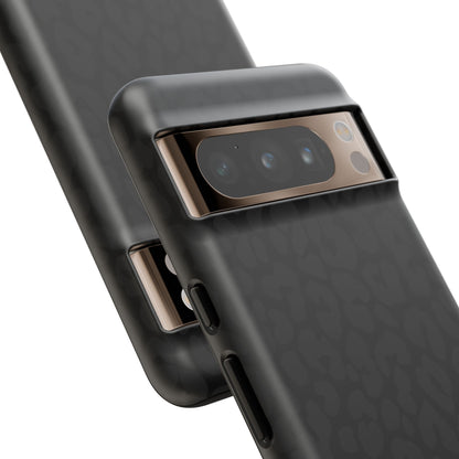 Black Leopard Phone Case | Black on Black Leopard Print Tough iPhone & Samsung Case | Matte or Glossy Protective Cover