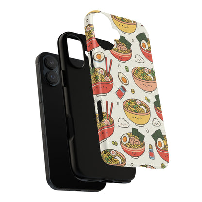 Kawaii Ramen Phone Case – Cute Japanese Food Pattern | Noodle Bowl Aesthetic Case