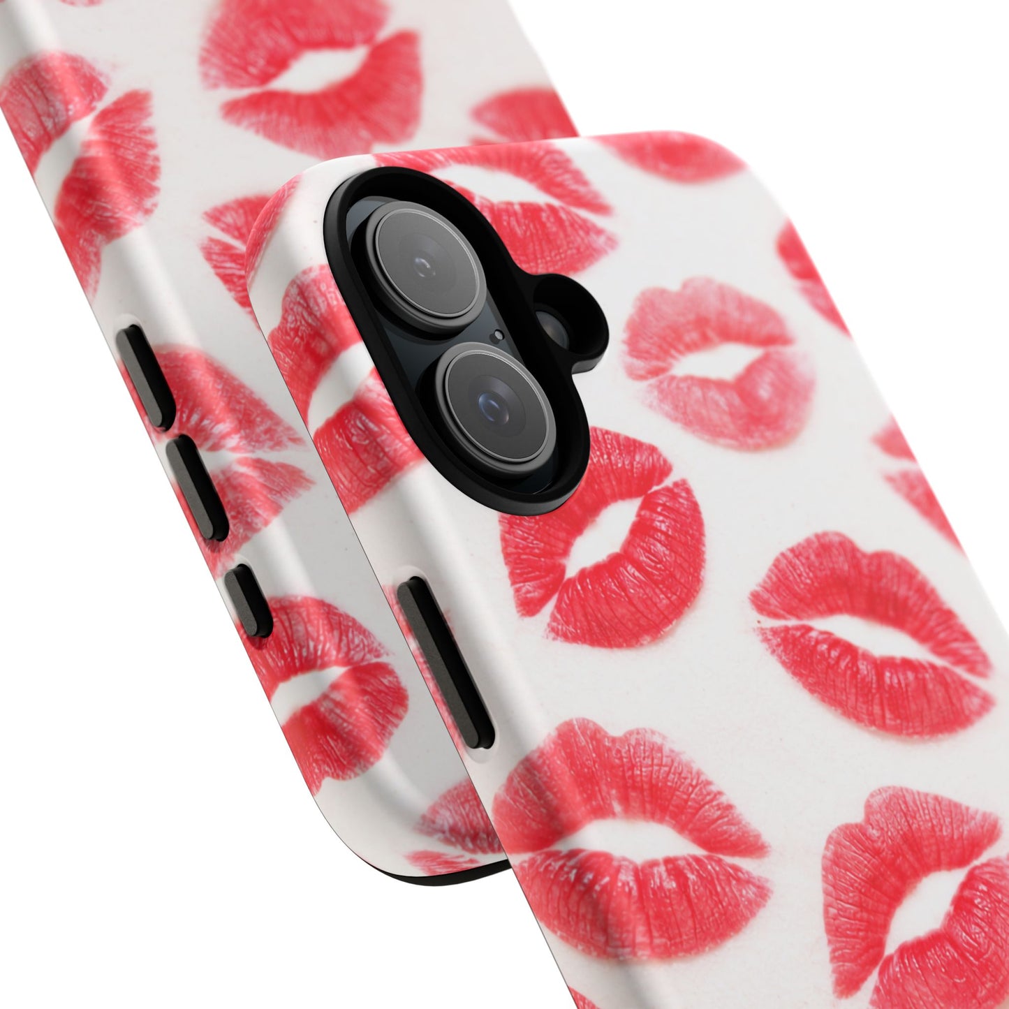 Red Lipstick Kiss Phone Case – Sexy Lip Print Pattern Tough Protective Cover