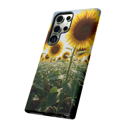 Sunflower Field Phone Case | Golden Hour Floral Aesthetic | Bright Summer Tough Case