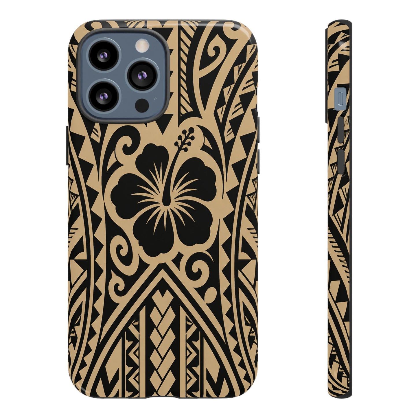 Polynesian Tribal Hawaiin Hibiscus Phone Case for iPhone Samsung Galaxy