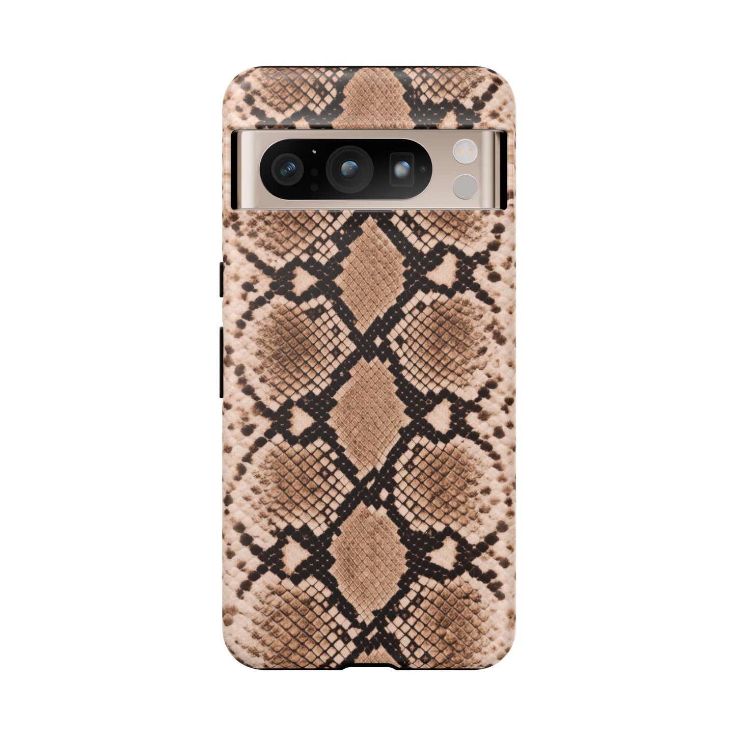 Snake Print Phone Case – Brown Python Pattern Slim Protective Cover for Iphone, Samsung Galaxy and Pixel