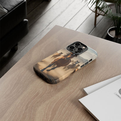 Running Horses Phone Case – Wild Mustang Herd Tough Case (iPhone, Samsung, Pixel)