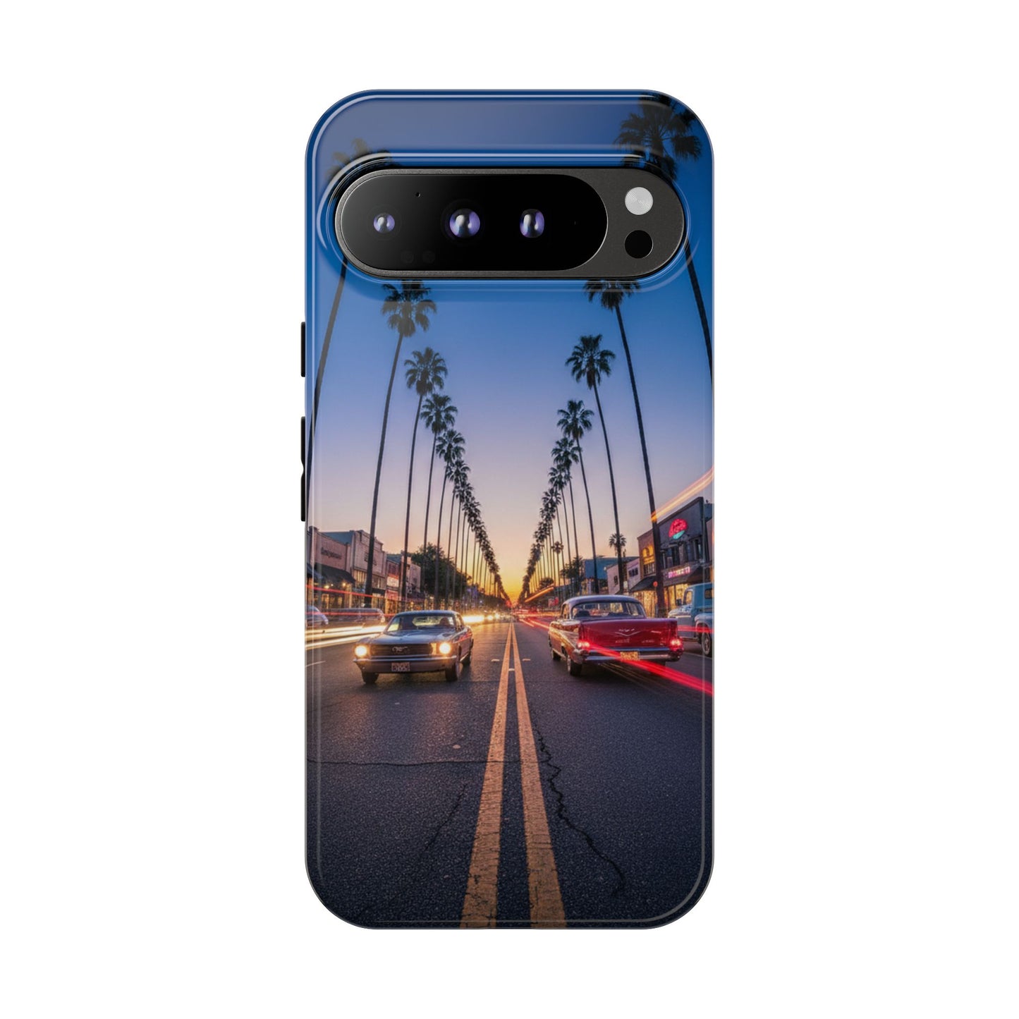 LA Sunset Boulevard Phone Case | Palm Tree Sunset Aesthetic | City Night Tough Case