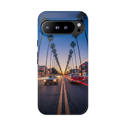 LA Sunset Boulevard Phone Case | Palm Tree Sunset Aesthetic | City Night Tough Case