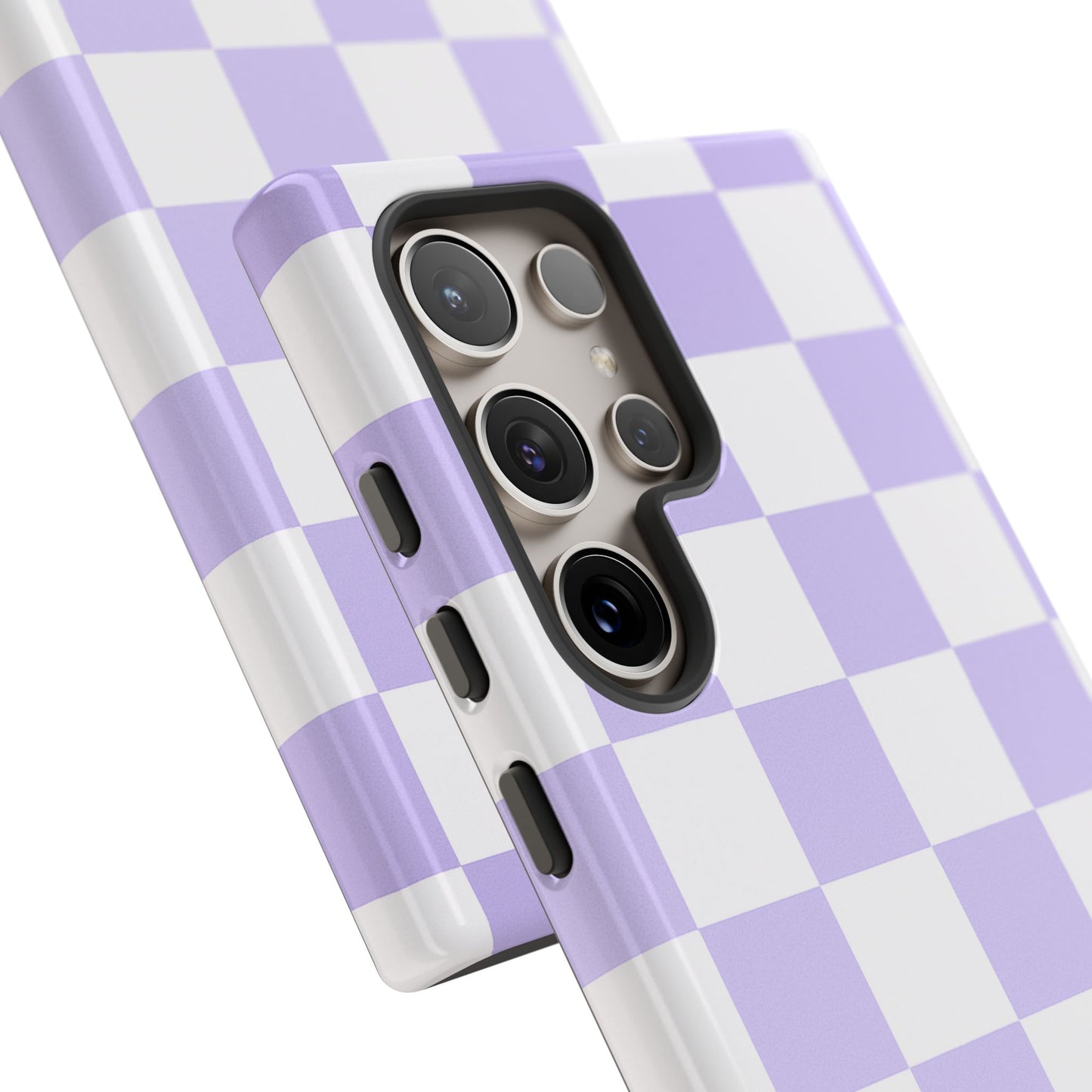 Lavender Checkerboard Phone Case | Pastel Aesthetic Tough Case