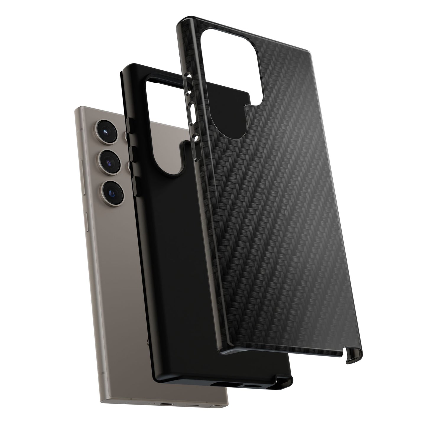 Carbon Fiber Inspired Phone Case – Rugged Slim Protective Tech Case for iPhone & Samsung