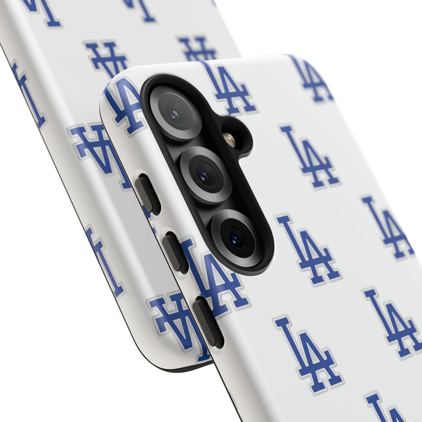 Blue LA Monogram Pattern Phone Case | Minimal Baseball Inspired Tough Cover