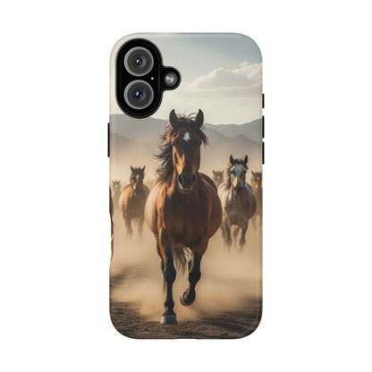 Running Horses Phone Case | Wild Mustang Herd Tough Protective Cover