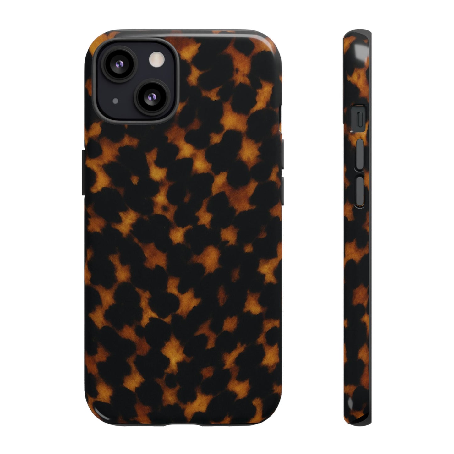 Tortoiseshell Pattern Tough Phone Case | Classic Leopard-Style Protective Cover