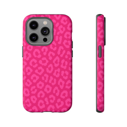 Hot Pink Leopard Print Phone Case – Bold Coquette Leopard Tough Case