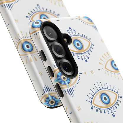 Blue Evil Eye Phone Case – Protective Slim Shockproof Cover for Iphone, Samsung Galaxy and Pixel