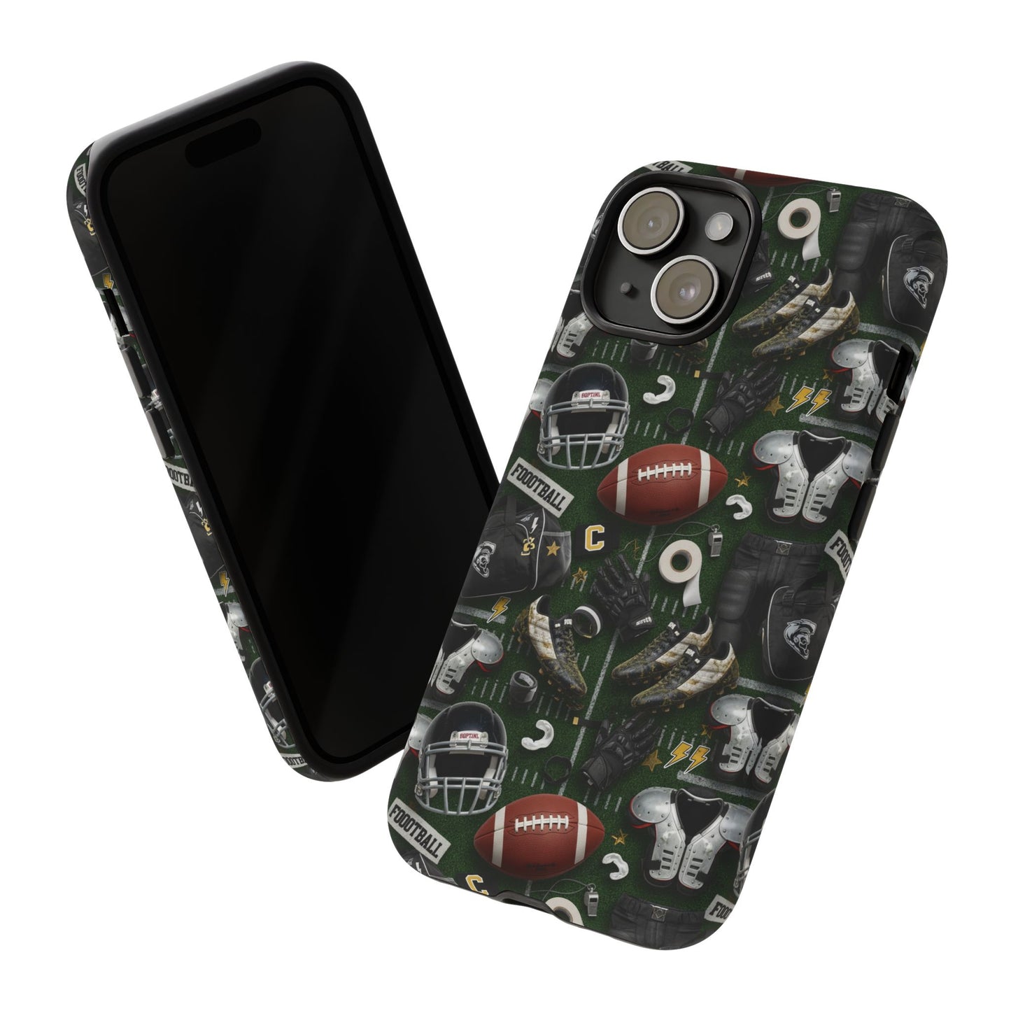 Football Pattern Phone Case – Sports Fan Tough Protective Game Day Case