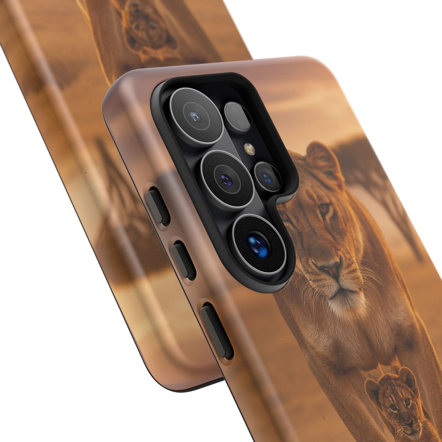 Lioness & Cub Phone Case | Safari Wildlife Tough Case for iPhone & Samsung