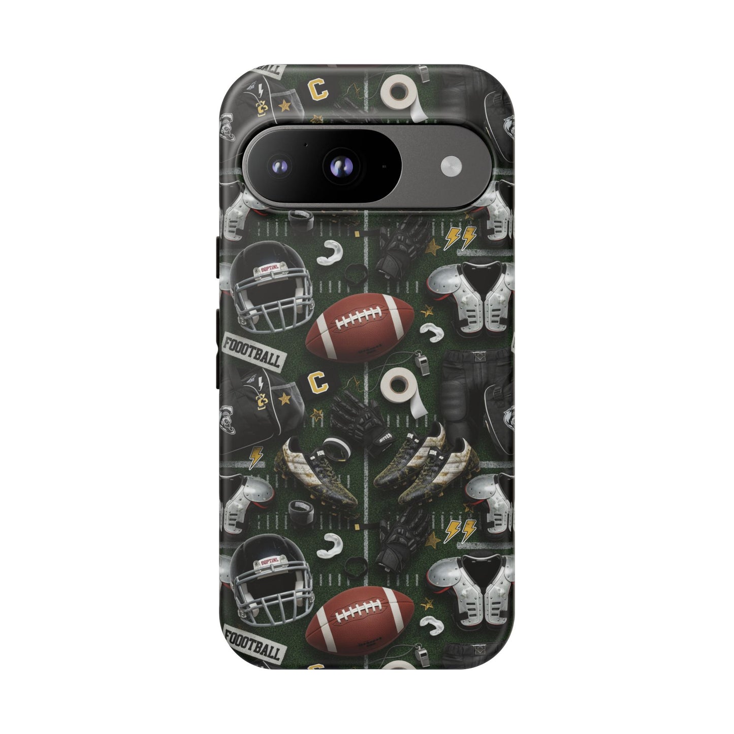 Football Pattern Phone Case – Sports Fan Tough Protective Game Day Case