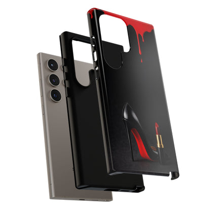 Dark Feminine Red Drip Phone Case – Gothic Glam Tough Cover