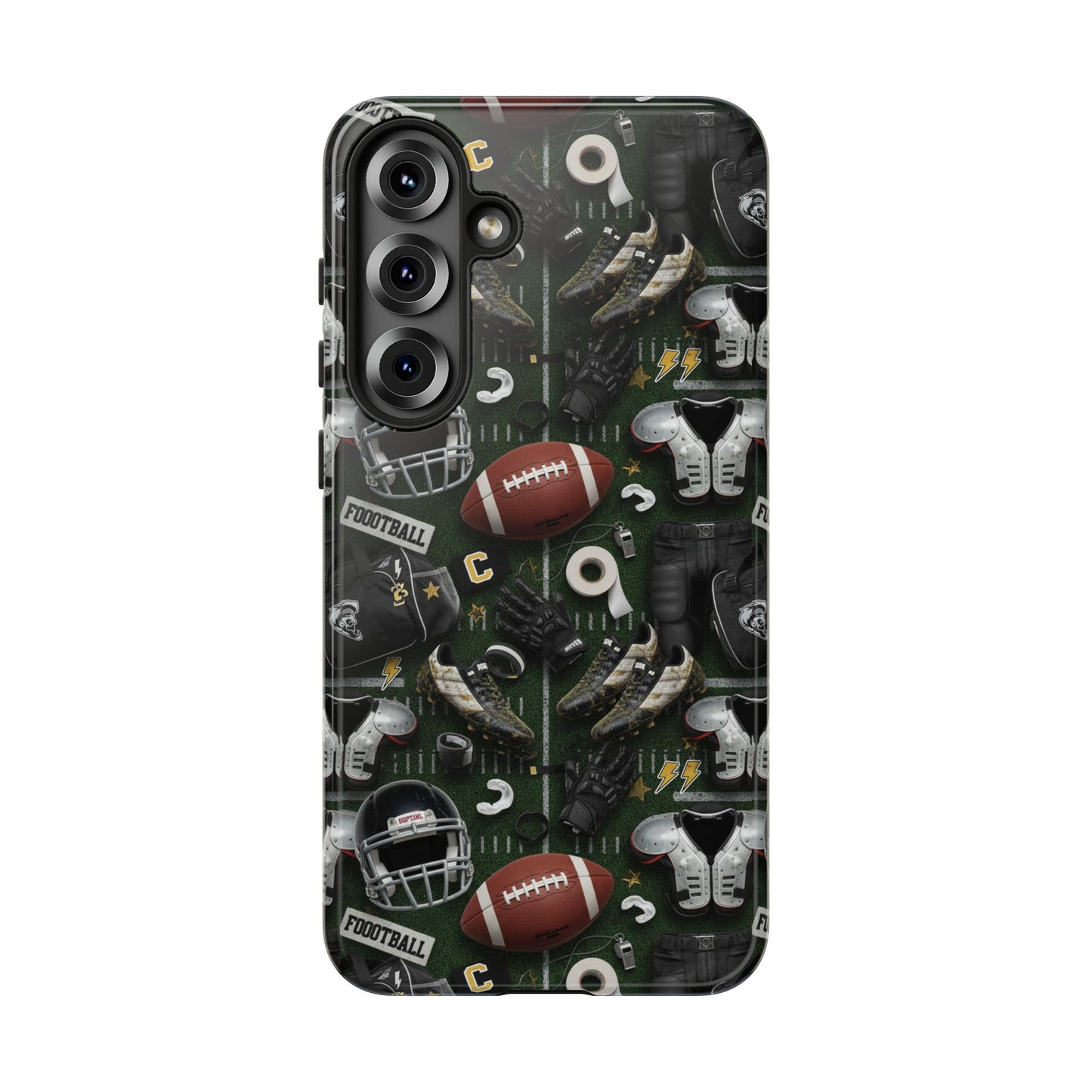 Football Pattern Phone Case – Sports Fan Tough Protective Game Day Case