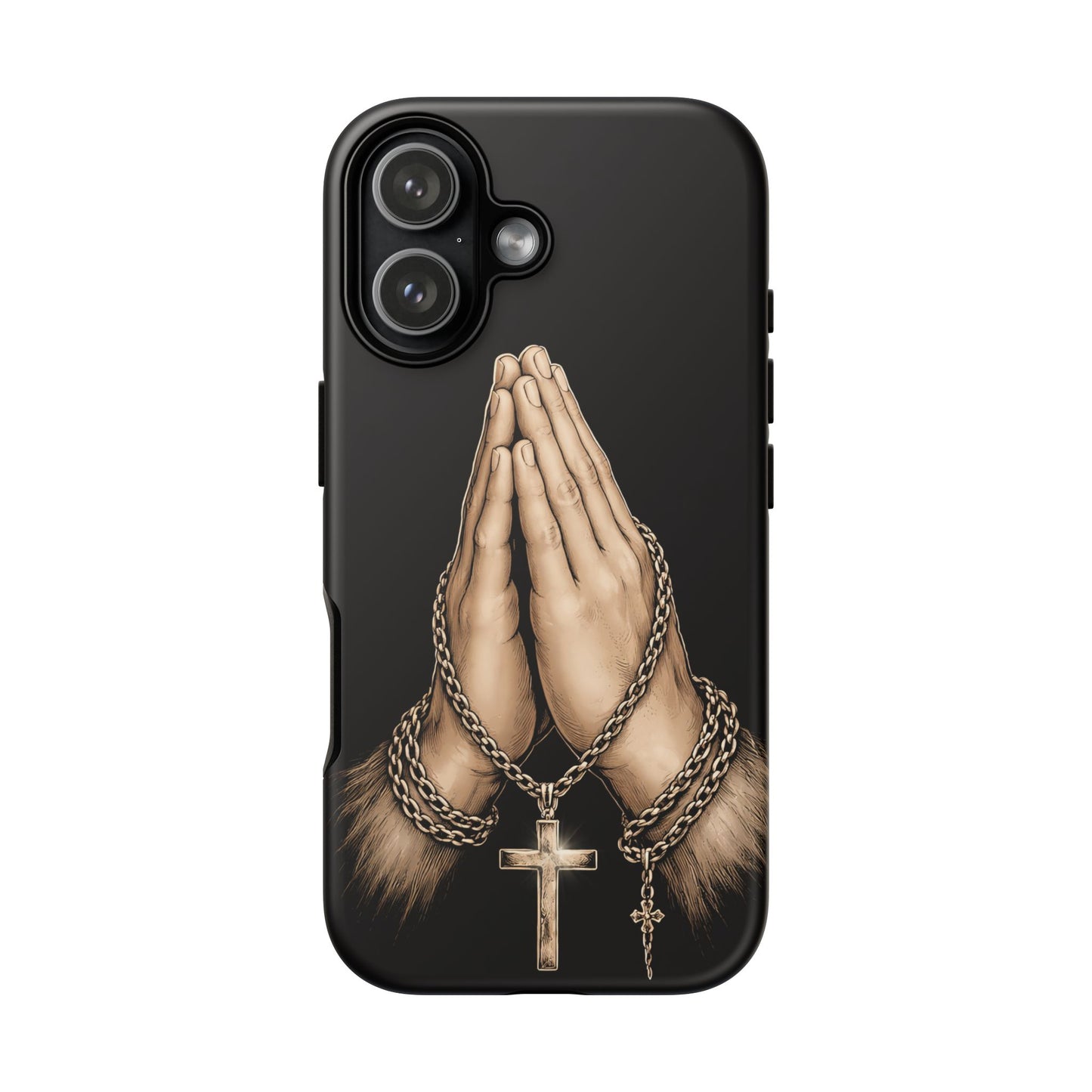 Praying Hands Cross Phone Case – Christian Faith Scripture Cover