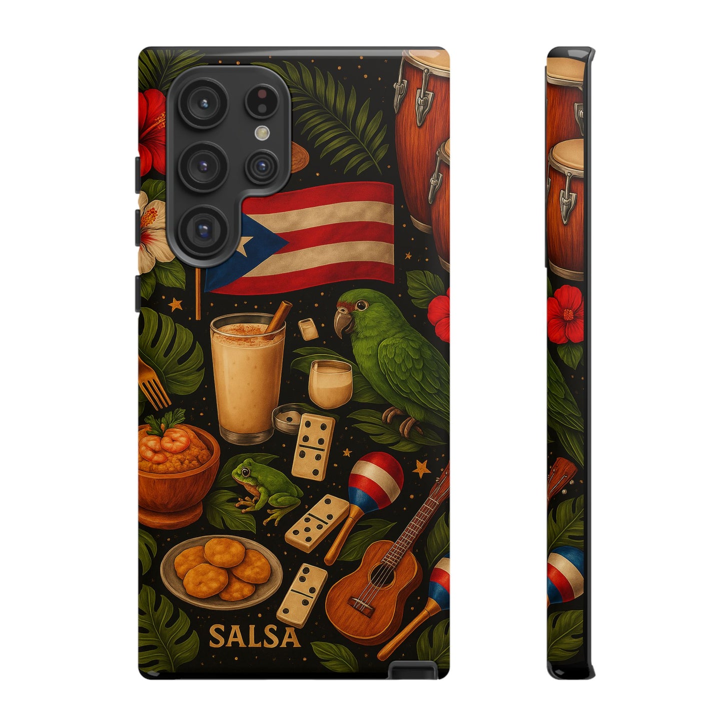 Puerto Rican Culture Phone Case | Boricua Icons Caribbean Aesthetic Tough Protective Case