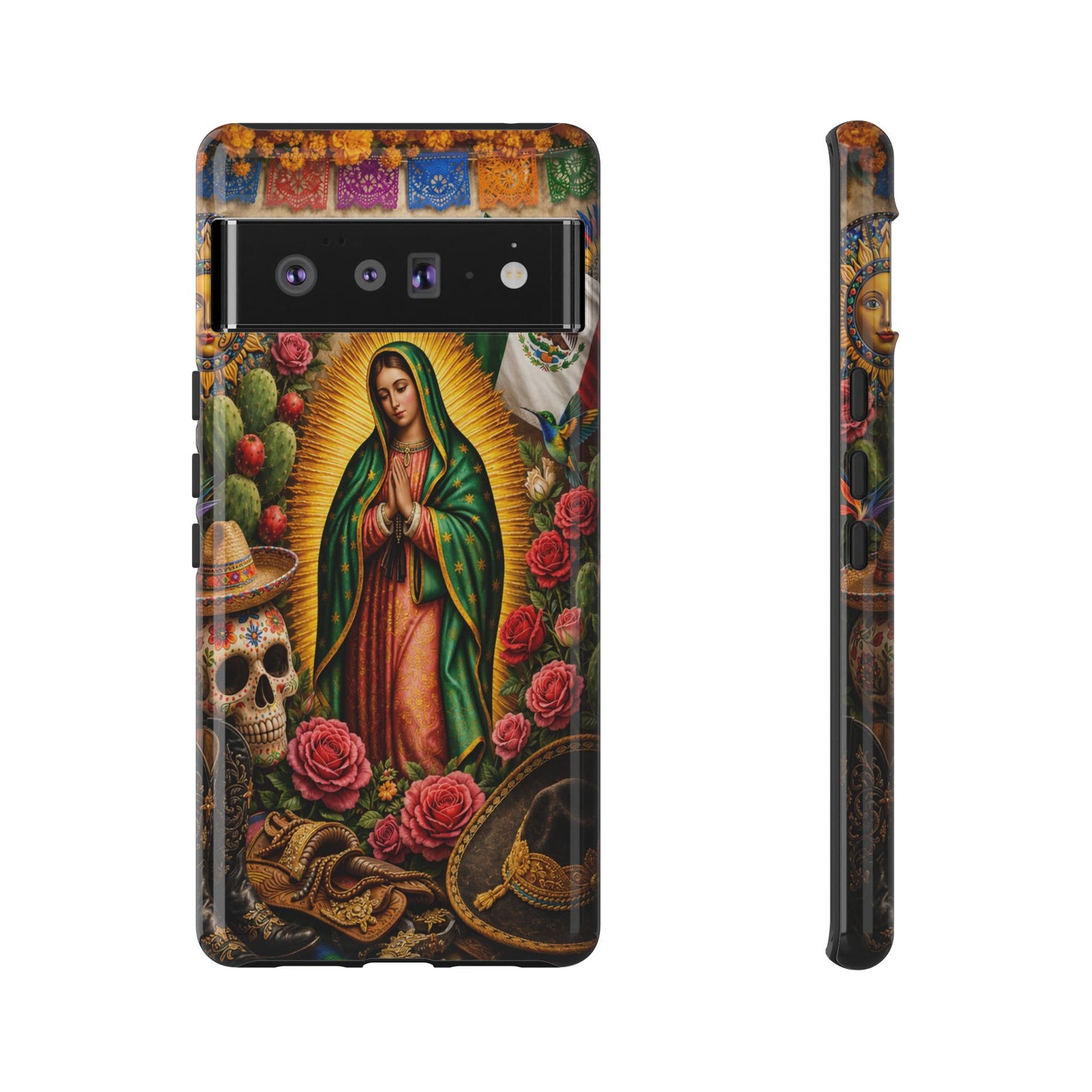 Virgen de Guadalupe Phone Case Mexican Floral iPhone Samsung Pixel Case