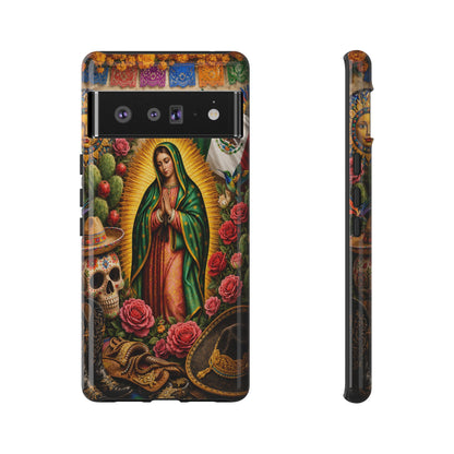 Virgen de Guadalupe Phone Case Mexican Floral iPhone Samsung Pixel Case