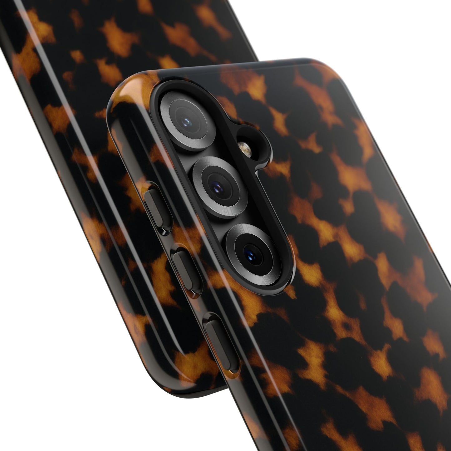 Tortoiseshell Pattern Tough Phone Case | Classic Leopard-Style Protective Cover