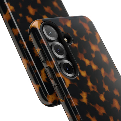 Tortoiseshell Pattern Tough Phone Case | Classic Leopard-Style Protective Cover