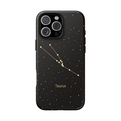 Taurus Zodiac Constellation Phone Case – Luxe Gold Celestial Cover