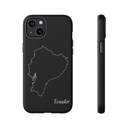 Ecuador Outline Phone Case – Minimal Country Map Tough Case (iPhone, Samsung, Pixel)