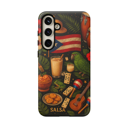Puerto Rican Culture Phone Case | Boricua Icons Caribbean Aesthetic Tough Protective Case