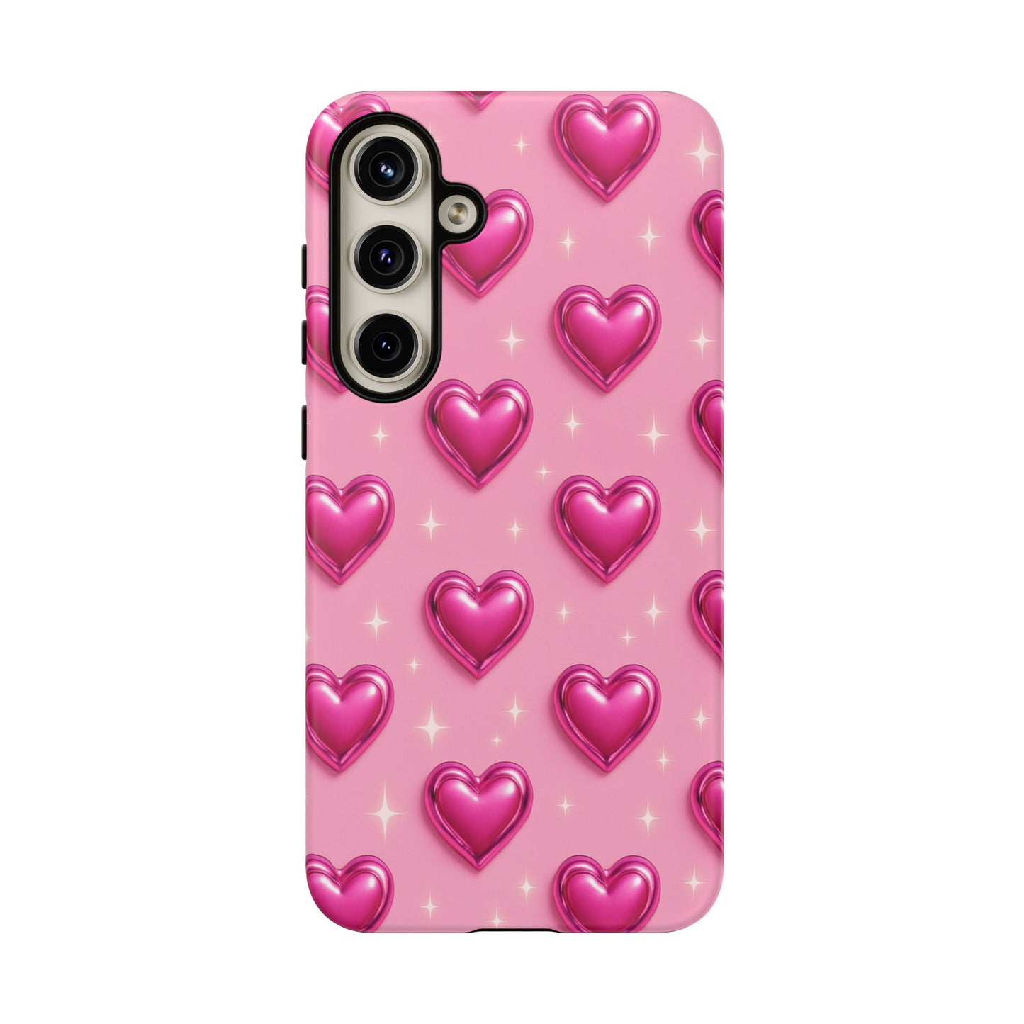 Pink Heart Pattern Phone Case | Tough Protective Case for Iphone, Samsung Galaxy and Pixel