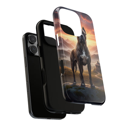 Cane Corso Phone Case – Guard Dog Sunset Tough Case (iPhone, Samsung, Pixel) | Dog Lover Gift
