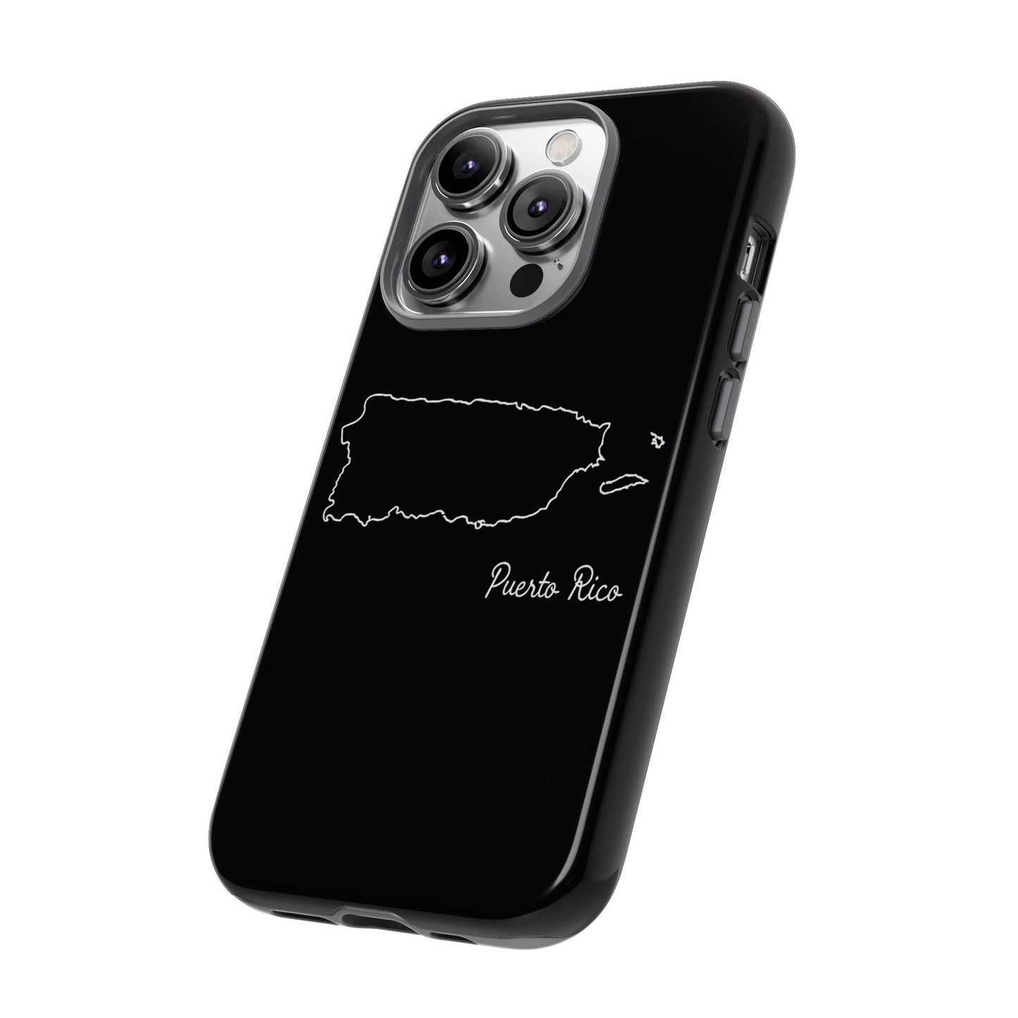 Puerto Rico Outline Phone Case – Minimal Country Map Tough Case (iPhone, Samsung, Pixel)