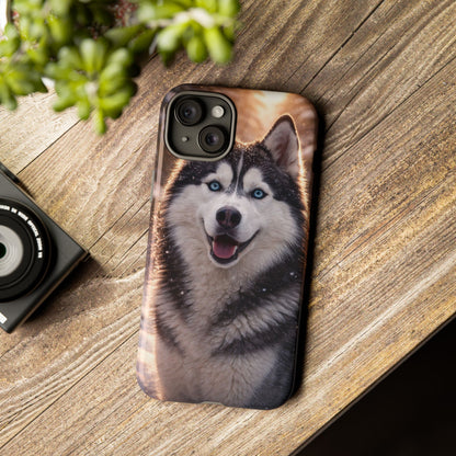 Siberian Husky Tough Phone Case | Blue Eyes Dog Cover Protective iPhone Case