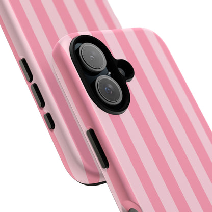 Pink Vertical Stripe Phone Case | Minimal Pastel Stripes Tough Case