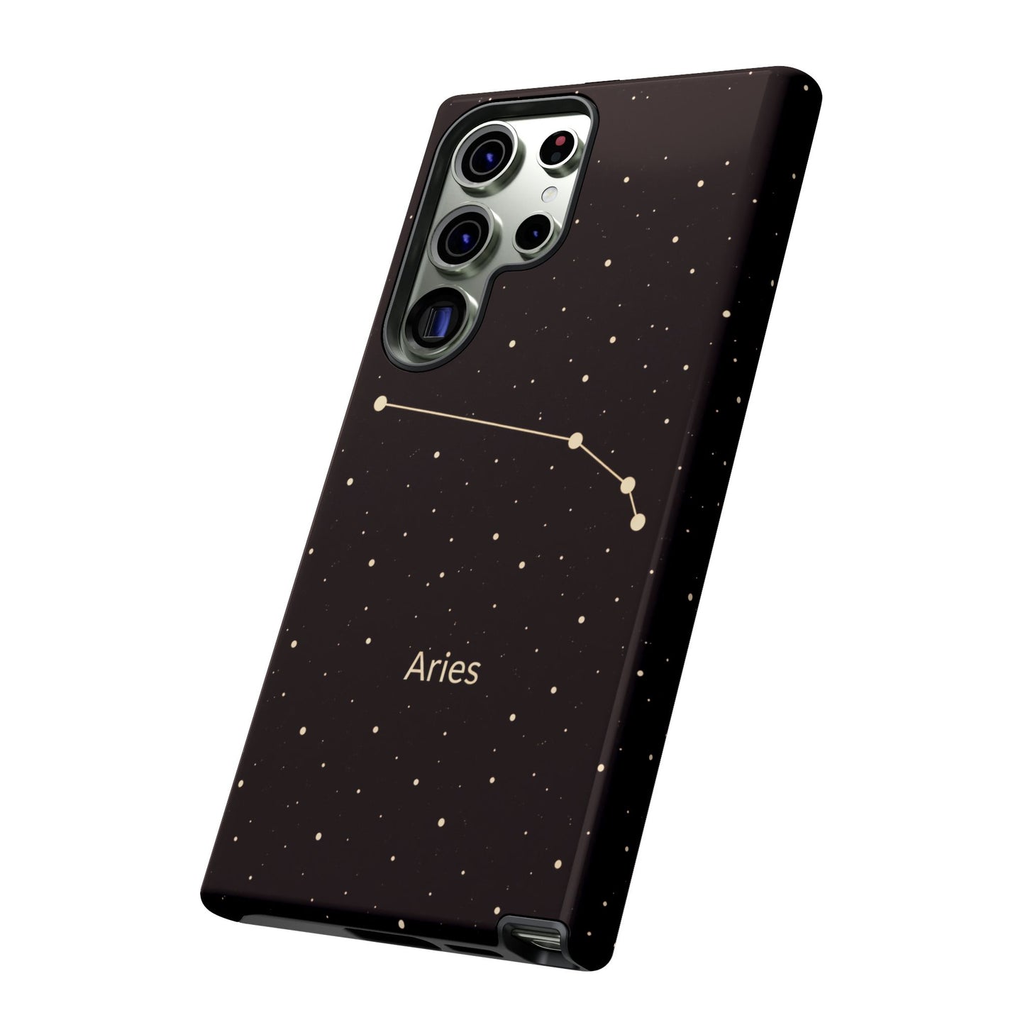 Aries Zodiac Constellation Phone Case – Luxe Gold Celestial Cover