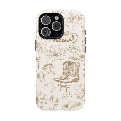 Western Cowgirl Phone Case for iPhone Samsung Galaxy Pixel Tough Case