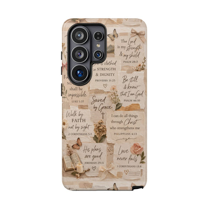 Christian Bible Verse Phone Case | Faith Scripture Aesthetic Floral Christian Case