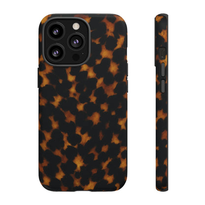 Tortoiseshell Phone Case – Brown Leopard Pattern Luxury Tough Protective Case