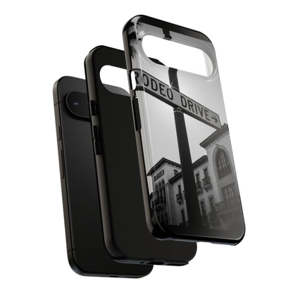 Rodeo Drive Phone Case | Los Angeles Aesthetic Black & White Photography | Luxury LA Street Tough Case for iPhone & Samsung