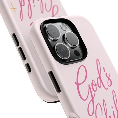 Gods Child Phone Case Christian Pink Aesthetic Tough iPhone Case