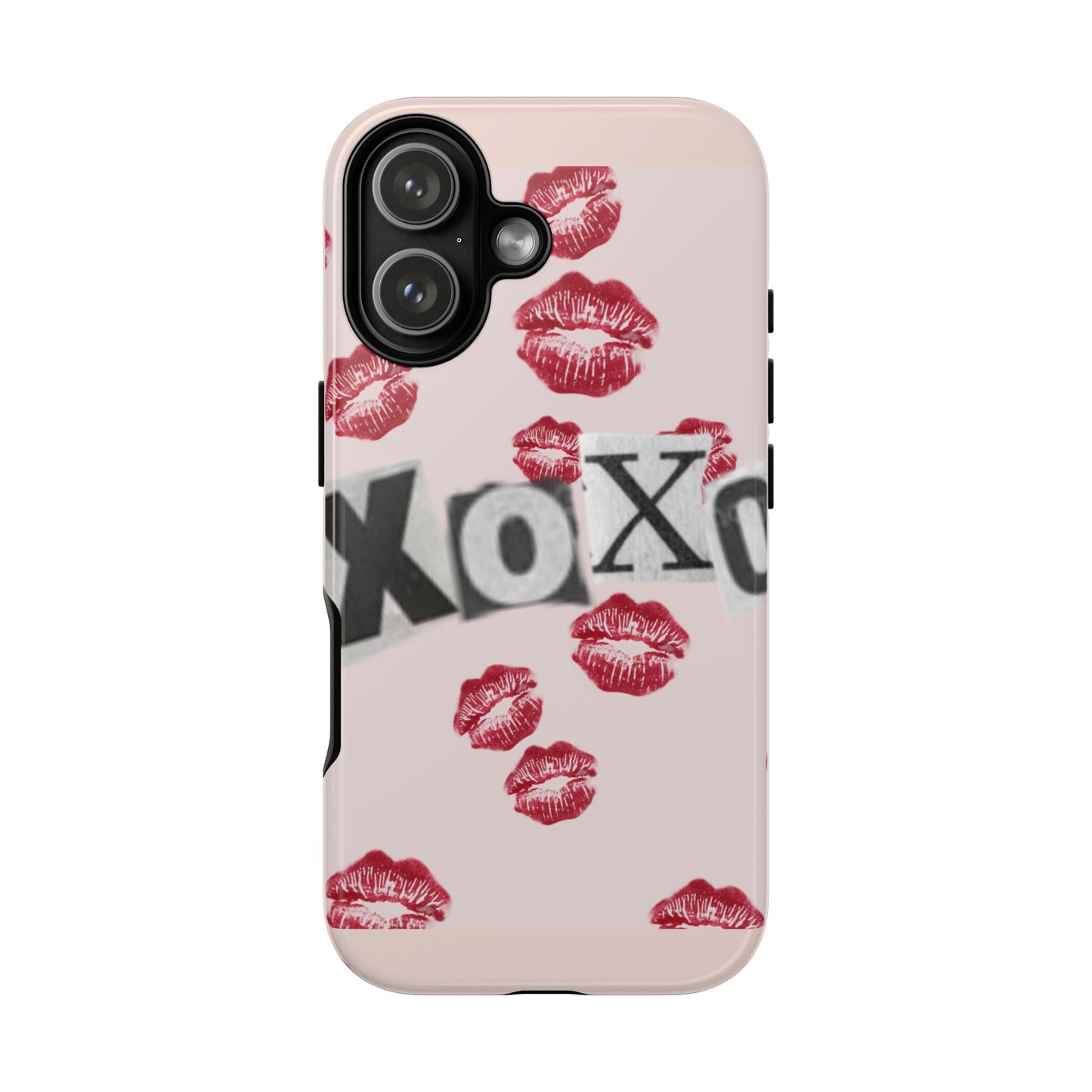 XOXO Kiss Print Phone Case | Coquette Valentine Aesthetic | Cute Pink Lipstick Kiss Tough Case for iPhone & Samsung