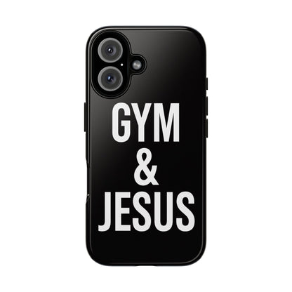 Gym & Jesus Phone Case Christian Faith Workout Gym Motivation Case