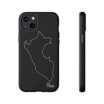 Peru Outline Phone Case – Minimal Country Map Tough Case (iPhone, Samsung, Pixel)
